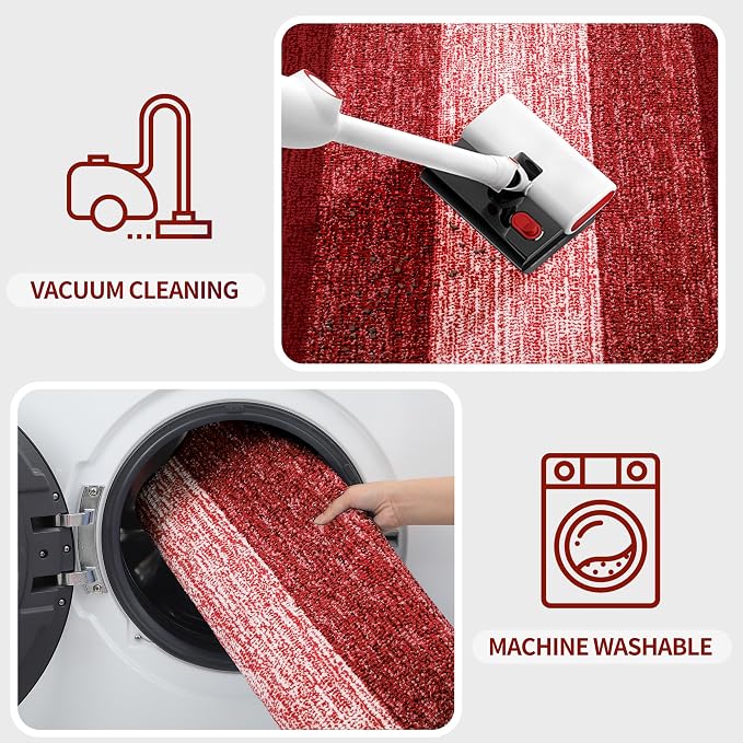 Kitinjoy Indoor Outdoor Door Mat, 48x32 Non-Slip Absorbent Dirt Trapper