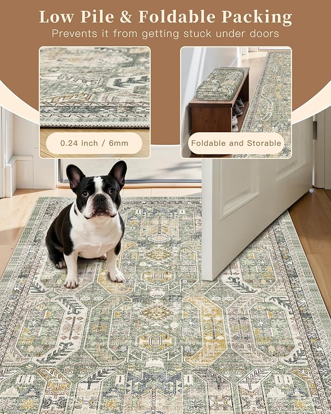 Madane Hallway Runner Rug 2x12, Extra Long Washable Runner Rugs