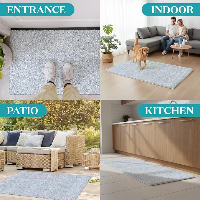Premium Microfiber Indoor Door Mat – 36"x72" Washable Entry Mat, Waterproof