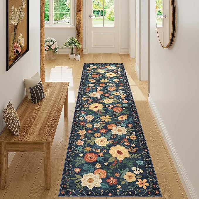 DUKINO 2x8 Runner Rug for Hallway, Washable Kitchen Runner Rug