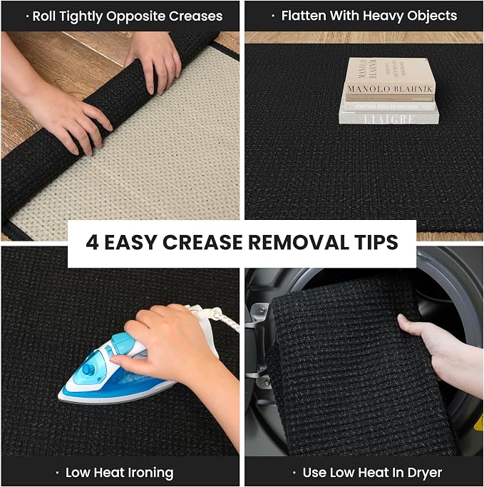 IOHOUZE Washable Runner Rug 2.6x8 Non Slip Rubber Backed Wide Hallway Runner