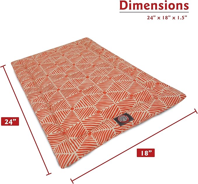 24" Charlie Salmon Orange Crate Dog Bed Mat By Majestic Pet Products