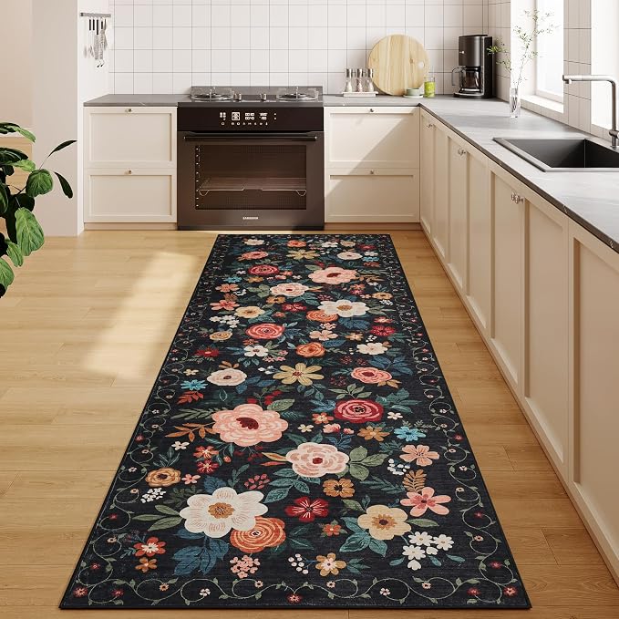 DUKINO 2x6 Runner Rug for Hallway, Washable Kitchen Runner Rug