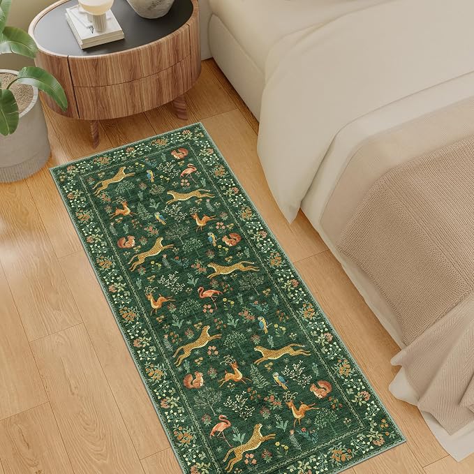 DUKINO 2x5 Rug for Hallway, Washable Kitchen Runner Rug