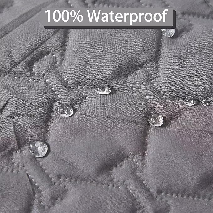 Waterproof Dog Bed Cover Pet Blanket Sofa Pet Bed Mat,Leak Proof Washable Incontinence Mattress Protectors,Suitable for People Who Cannot Take Care of Themselves,52x82 Inch Light Grey