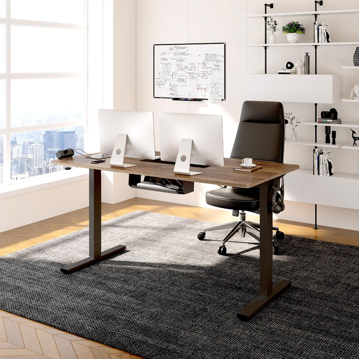 FLEXISPOT EN2 60"x24" Standing Desk with Power Strip Bundle