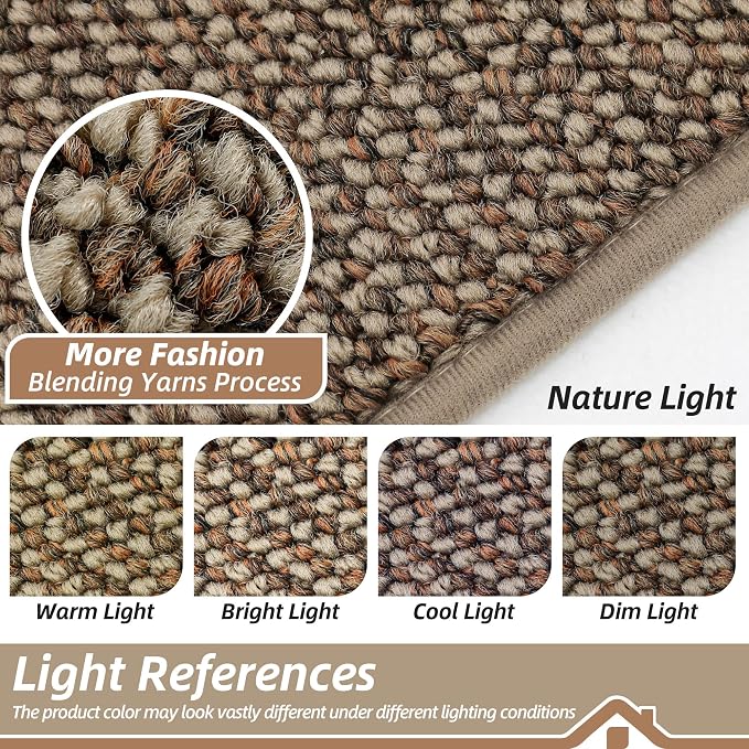 BEQHAUSE Dirt Trapper Door Mat 32" x 48" Half Circle Non-Slip Washable Doormats