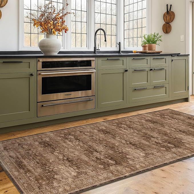 Brown 2x5 Entryway Runner Rugs, Small Runners