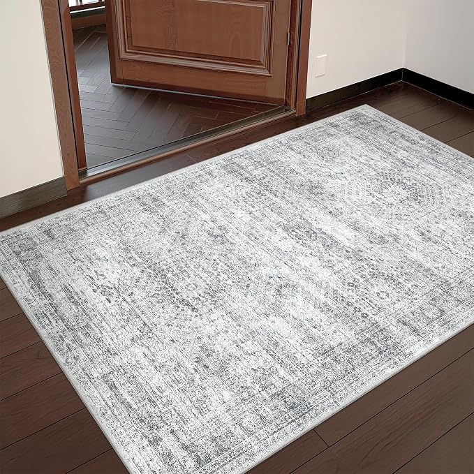 3x4 Washable Area Rug for Entryway, Soft Kitchen Rugs Non Slip for Dining Room