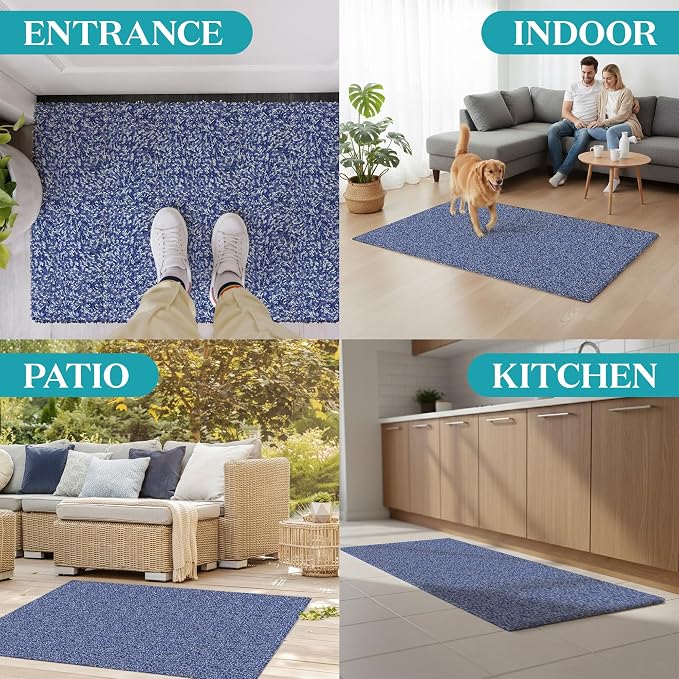 Premium Microfiber Indoor Door Mat – 36"x60" Washable Entry Mat, Waterproof