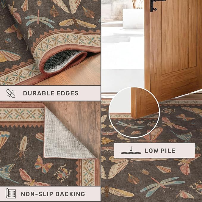 Brown 2x6 Indoor Rugs for Entryway