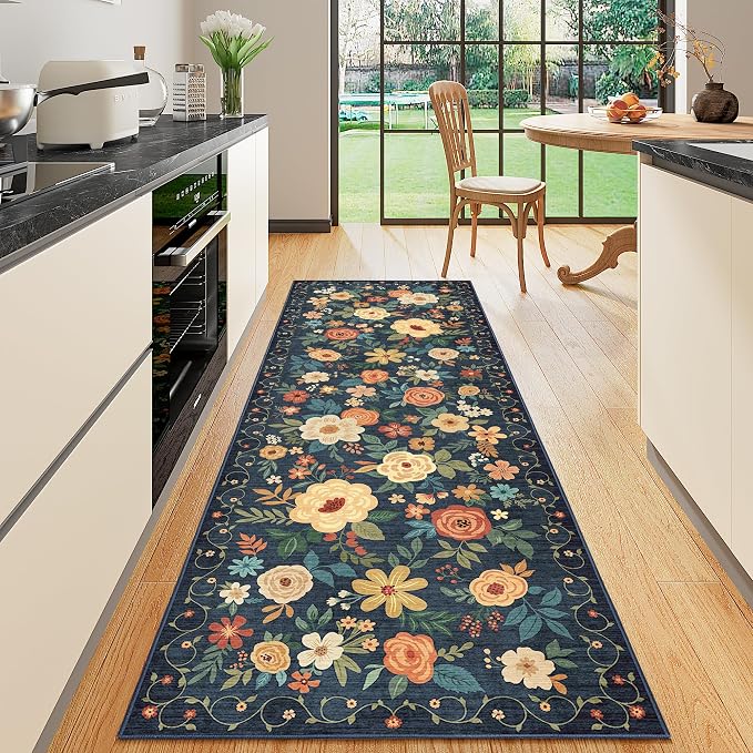 DUKINO Runner Rug, 2x10 Kitchen Hallway Carpet, Washable