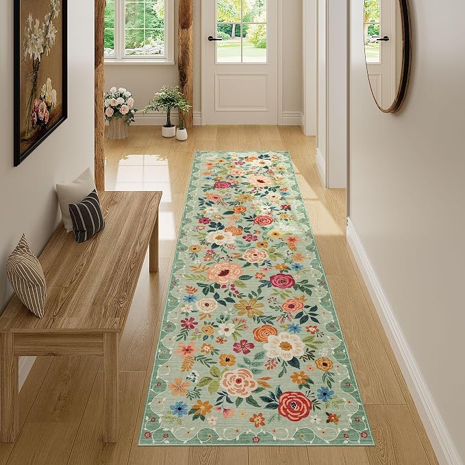 DUKINO Runner Rug, 2x7 Boho Kitchen Rug