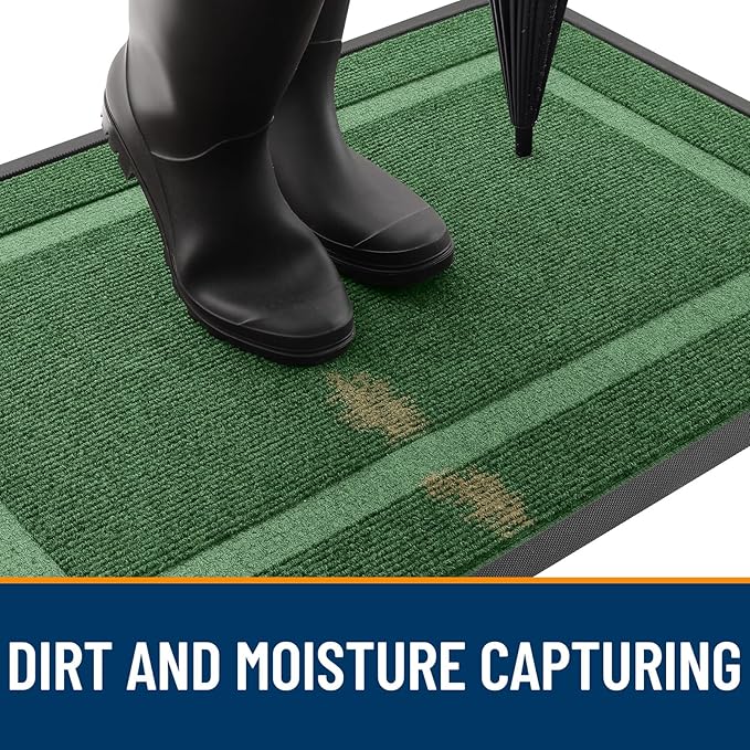 OLANLY Front Door Mat Indoor Outdoor Entrance, Waterproof All-Season,