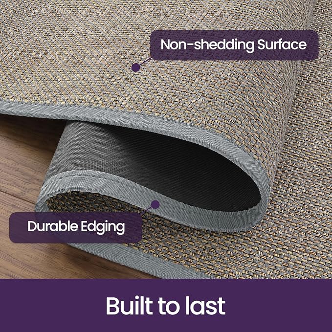 DEX Hallway Runner Rug 2'4''x8, Non Slip Rubber Backing Inside Entryway Carpet