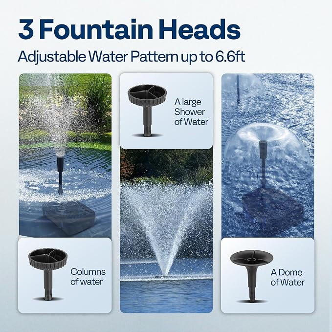 VIVOHOME All-in-One Pond Filter Fountain System Kits, 540 GPH Submersible Water
