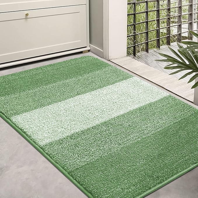 Kitinjoy Indoor Outdoor Door Mat, 36x24 Non-Slip Absorbent Dirt Trapper