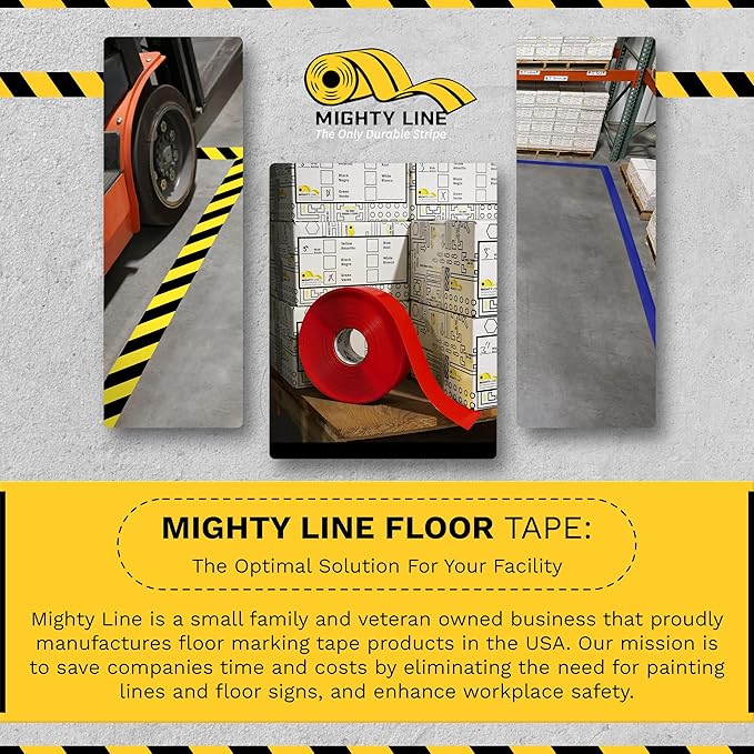Mighty Line Forklift Floor Sign Floor Sign for Safety, Warning, Heavy-Duty, Peel and Stick, Adhesive, Industrial Quality, Caution Tow Motor Ahead Sign, 16"
