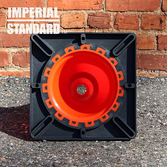 Traffic Cones - Safety Cones - 18" Orange Cones with 2 Reflective Collars - Construction Cones - Road Cones - Parking Cones - Street Cone (16 pack)