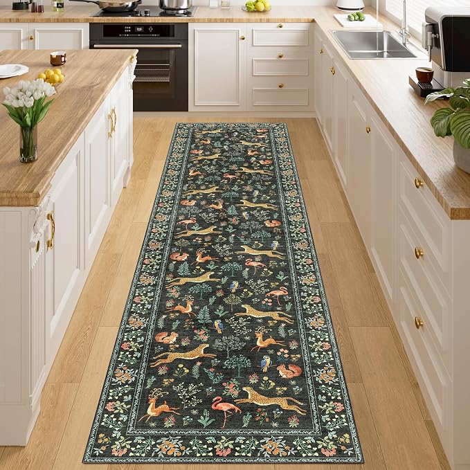 DUKINO Runner Rug, 2x8 Washable Kitchen Rugs