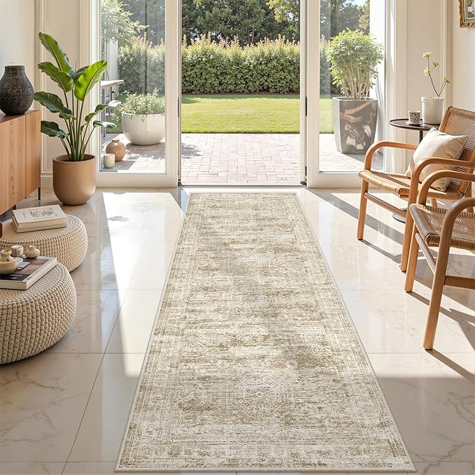 2x7 Runner Rug Non Slip, Thin Entryway Washable Rug