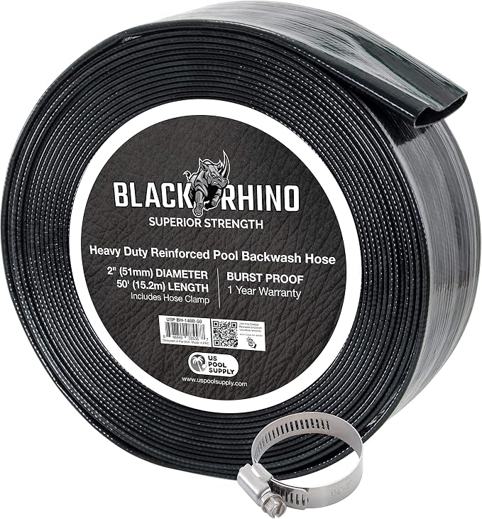 U.S. Pool Supply Pool Backwash Hose 2 Inch Diameter x 50 Feet