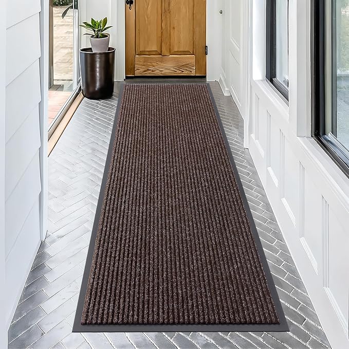 OLANLY Front Door Mat Indoor Outdoor Entrance, Waterproof Heavy Duty Doormat