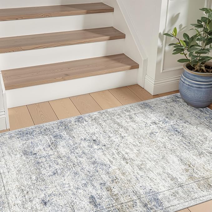 3x4 Washable Area Rug for Entryway, Soft Kitchen Rugs Non Slip for Dining Room