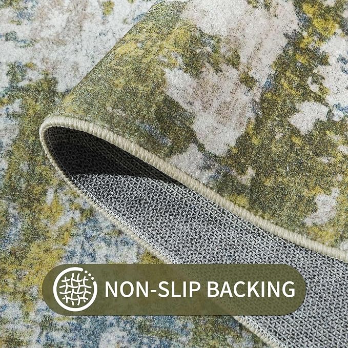 2x6 Sage Green Rug Runners for Hallways Kitchen Runner Rug Non Slip Washable