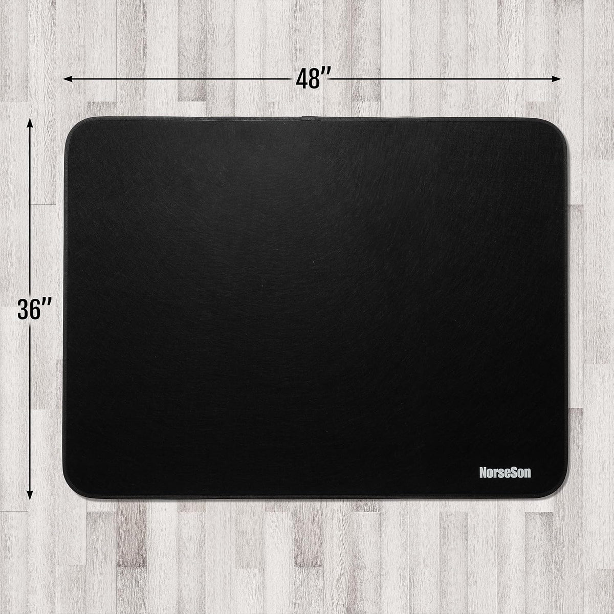 Chair Mat for Carpet, Multi-Surface Grip, Black, 48" x 36"
