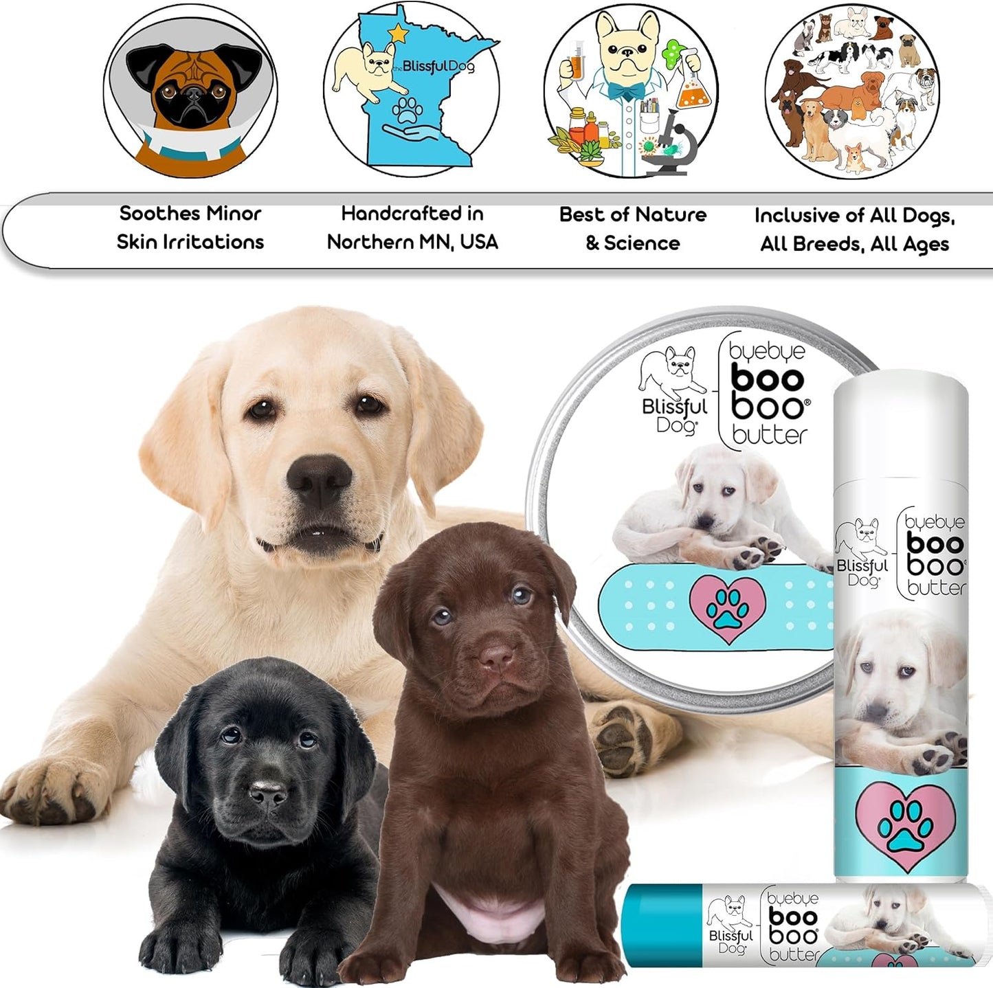 The Blissful Dog .50 oz Tube Labrador Retriever Booboo Butter