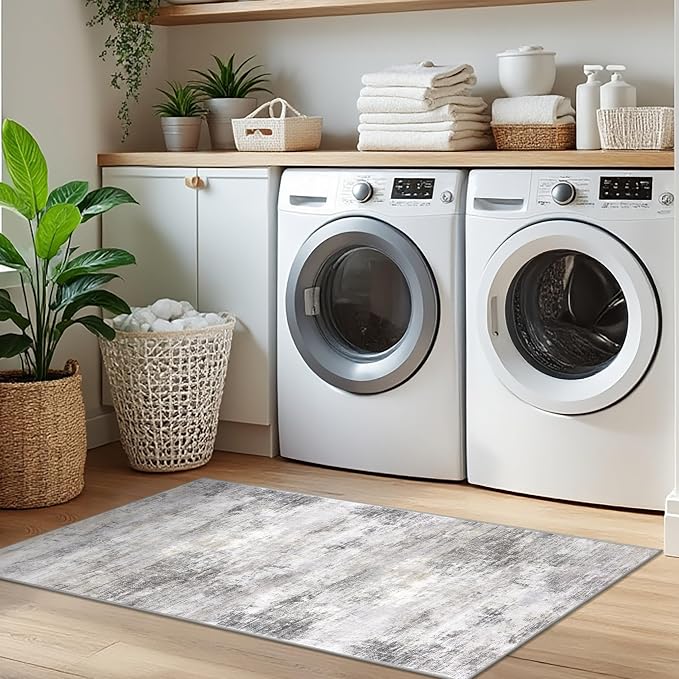IOHOUZE Abstract Runner Rug 2x5 Ft Washable Runners