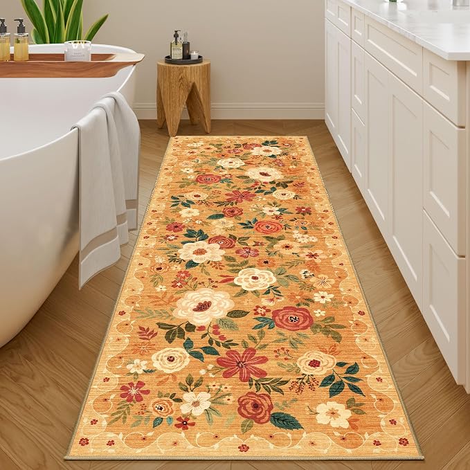 DUKINO Runner Rug, 2x10 Kitchen Hallway Carpet, Washable