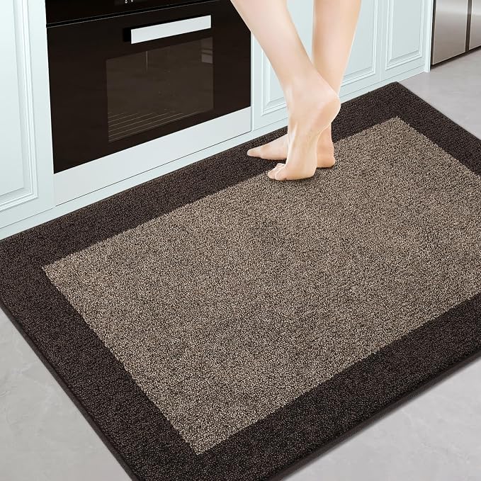 Machine Washable Kitchen Rug 32" x 48", Non Slip Indoor Door Rug, Absorbent