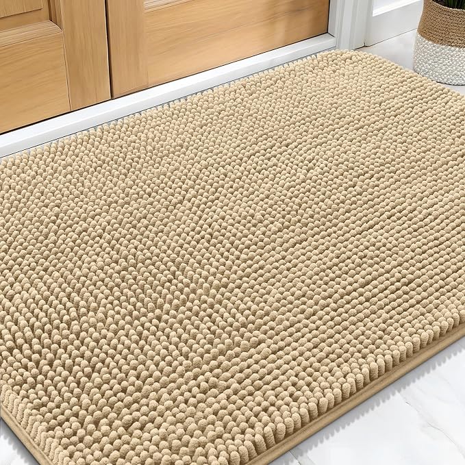 OLANLY Dog Door Mat for Muddy Paws 34x21, Absorbs Moisture and Dirt, Absorbent
