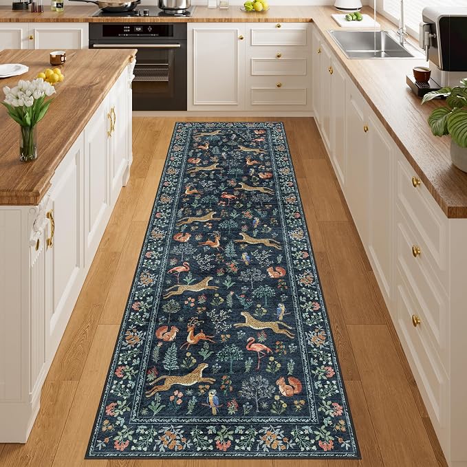 DUKINO 2x10 Rug for Hallway, Washable Kitchen Runner Rug