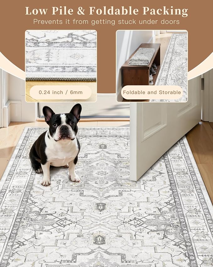 Madane Hallway Runner Rug 2x12, Long Washable Runner Rugs 12ft
