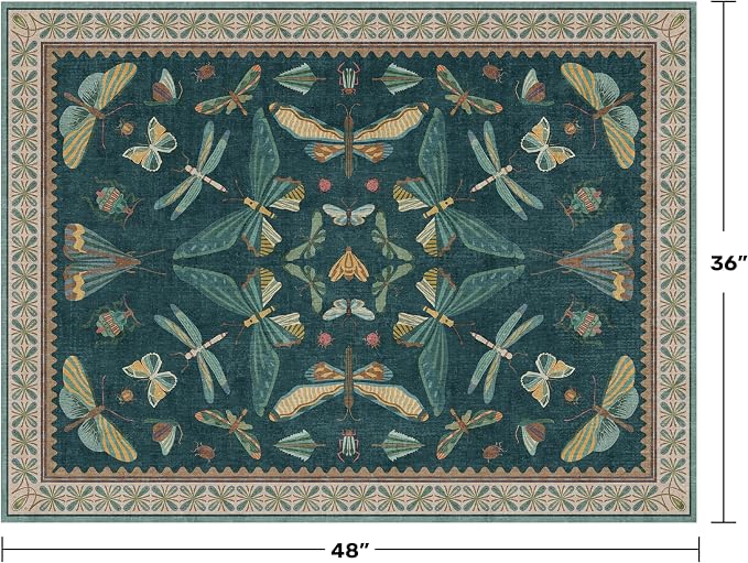 Teal 3x4 Entryway Rug