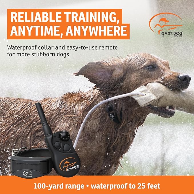 SportDOG Brand® YardTrainer 100S Remote Trainer - Shock Collar for Stubborn Dogs - Train with Tone, vibrate, or Static