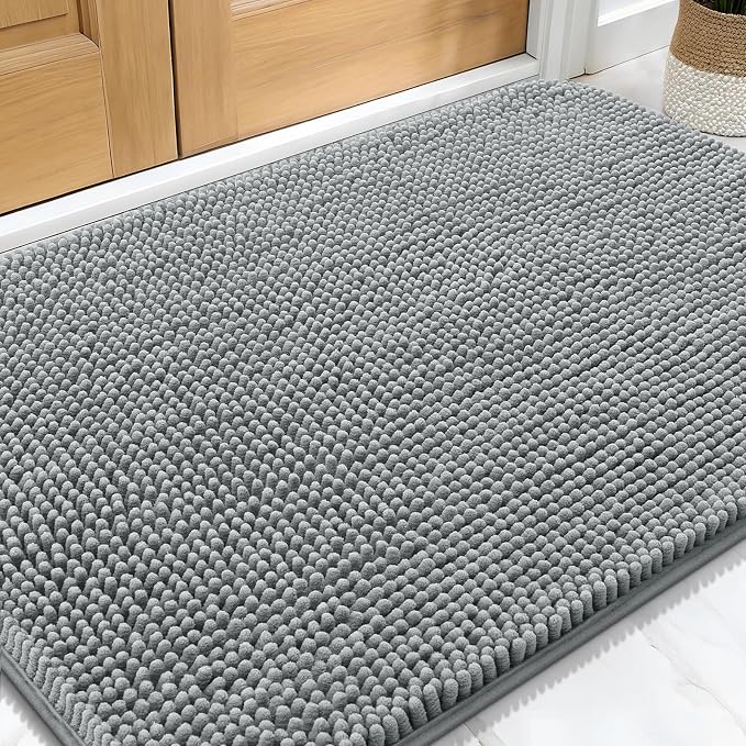 OLANLY Dog Door Mat for Muddy Paws 34x21, Absorbs Moisture and Dirt, Absorbent