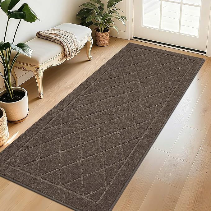 BEQHAUSE Dirt Trapper Door Mat 32" x 72", Doormat Non-Slip Entryway Rugs