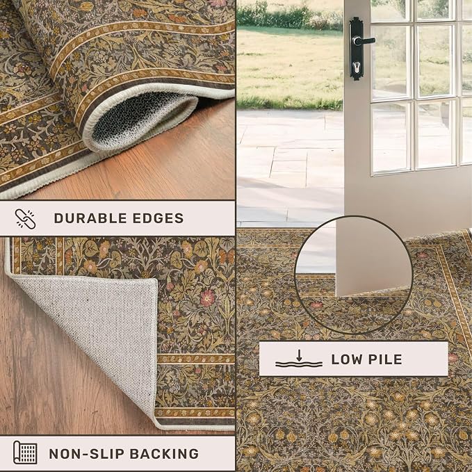 Hazo Haus Washable Living Room Rug 10x12
