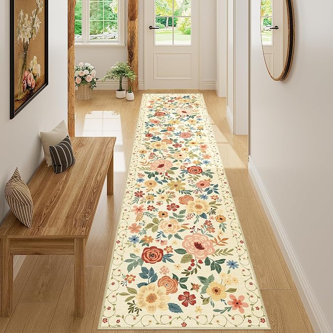 DUKINO 2x8 Runner Rug for Hallway, Washable Kitchen Runner Rug