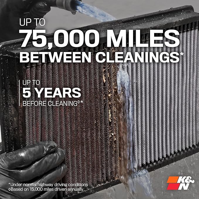 K&N Engine Air Filter: Increase Power & Acceleration, Replacement Car Air