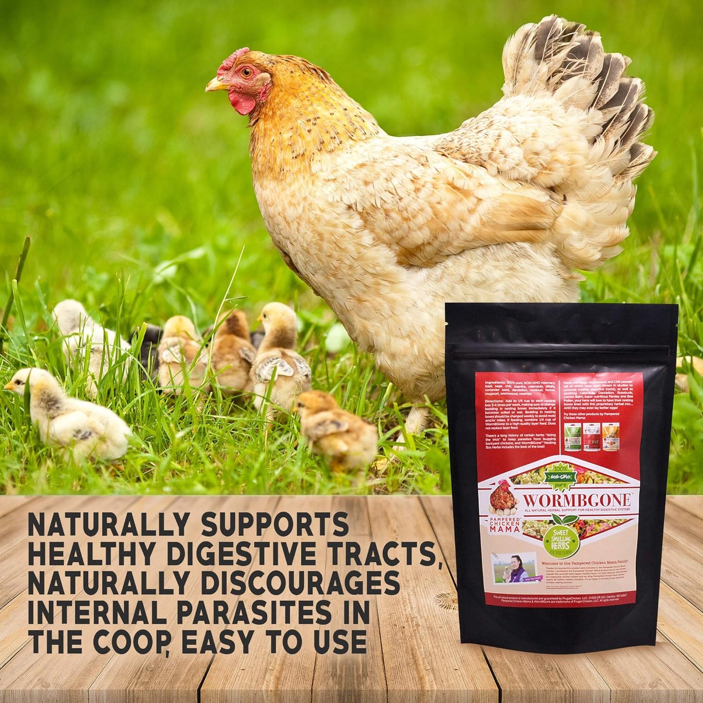 Non-GMO Backyard Chicken Nesting Herbs (8 Pounds) - Naturally Keep a Clean Coop Your Hens Will Love - Chicken Supplies and Feed WormBGone