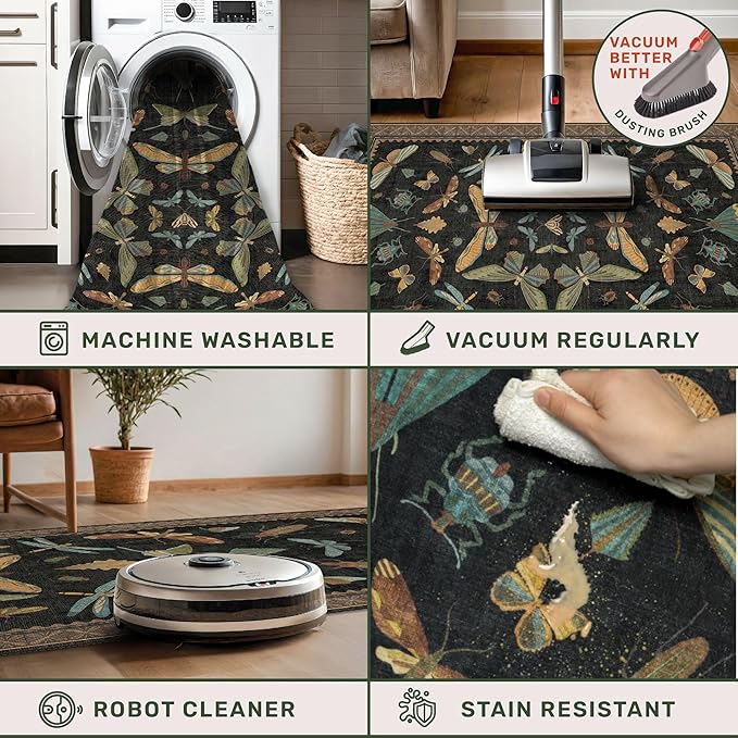 Small Black Entryway Rug