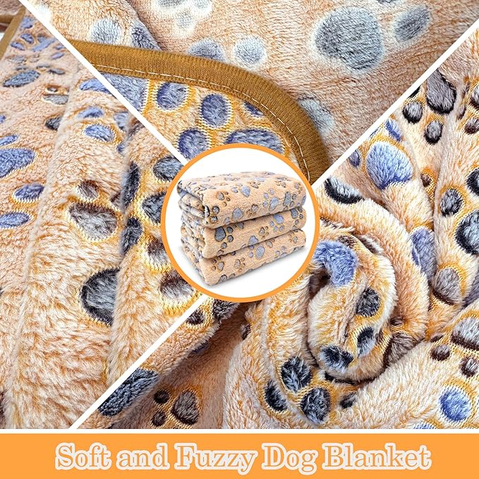 Dog Blankets for Medium Large Dogs Washable, 3 Pack Pet Blanket Washable 41" x 31", Fuzzy Soft Puppy Blanket Throw Cover for Kennel Crate Bed, Blanket for Dogs, Pet Blankets for Dog