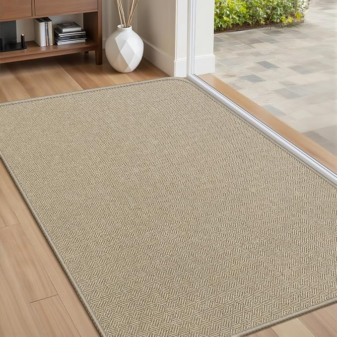 Ultra Thin Door Mat Indoor Entrance 24"x36", Low-Profile Indoor Door Mat
