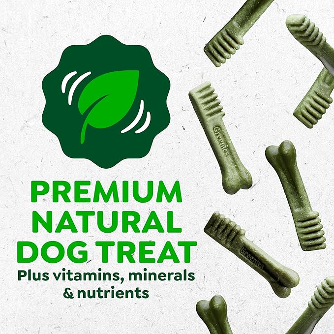 Greenies Veterinarian-Recommended Adult Natural Dental Dog Treats Petite Size, Fresh Flavor, 12 oz. Pack, 20 Count