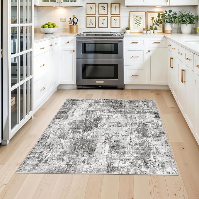 4x4 Square Entryway Rug Washable – Non-Slip Small Area Rug